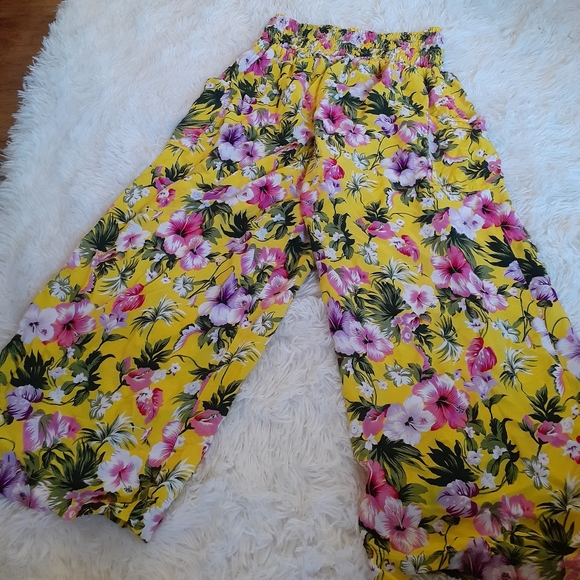 island planet Pants - Boho Flowered  💛💗💚 pants by Island Planet